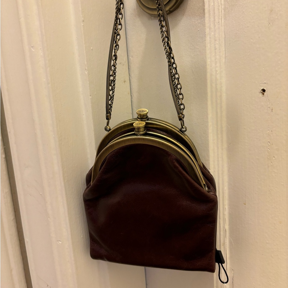 HOBO brand brown leather wristlet
